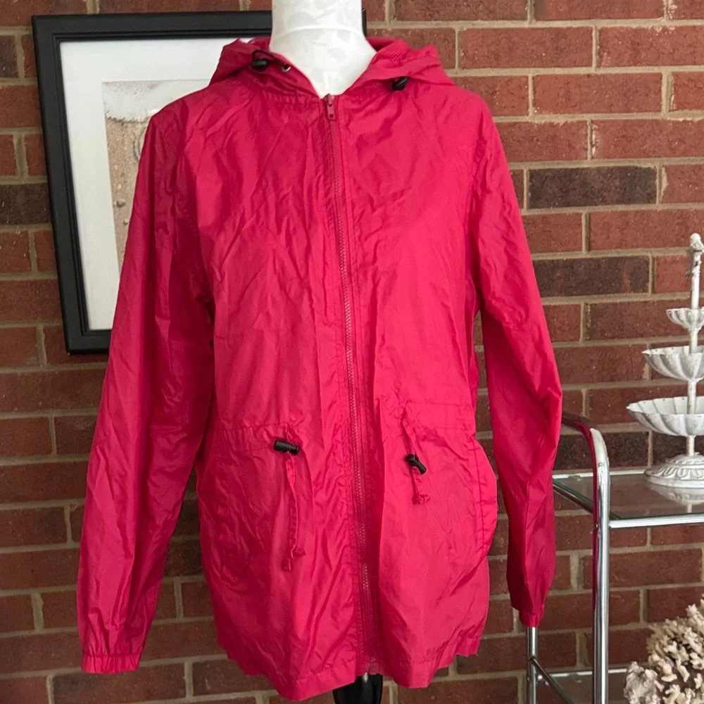 Chadwick’s Vintage Red Nylon Hooded Windbreaker - Picture 1 of 9
